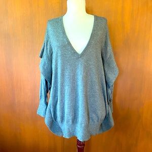 Zara gray sweater with ruffle